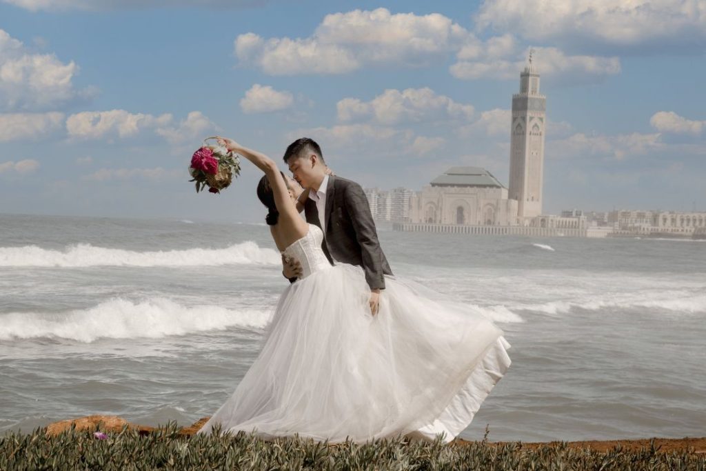 couple wedding of our 4 days morocco tour from casablanca